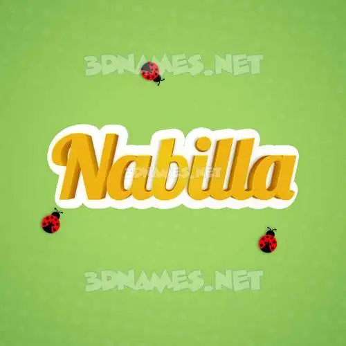 nabilla in Ladybugs style - 3D name wallpaper