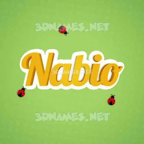 nabio in Ladybugs style - 3D name wallpaper nabio in Ladybugs style - 3D name wallpaper