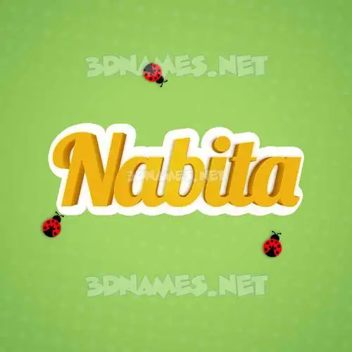 nabita in Ladybugs style - 3D name wallpaper