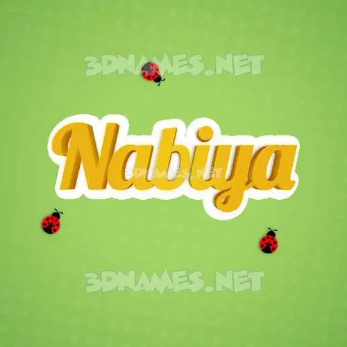 nabiya in Ladybugs style - 3D name wallpaper