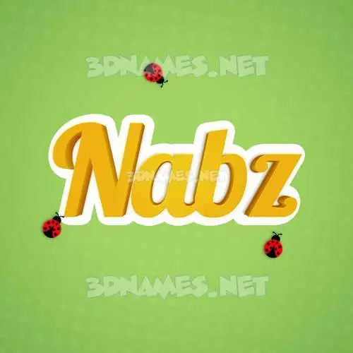 nabz in Ladybugs style - 3D name wallpaper