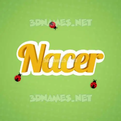 nacer in Ladybugs style - 3D name wallpaper nacer in Ladybugs style - 3D name wallpaper