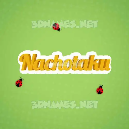 nachotaku in Ladybugs style - 3D name wallpaper nachotaku in Ladybugs style - 3D name wallpaper