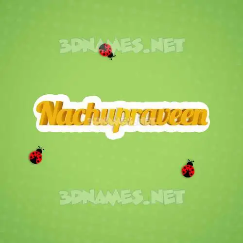 nachupraveen in Ladybugs style - 3D name wallpaper nachupraveen in Ladybugs style - 3D name wallpaper