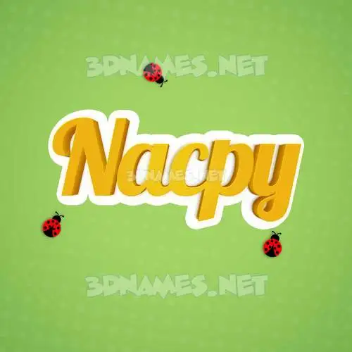 nacpy in Ladybugs style - 3D name wallpaper
