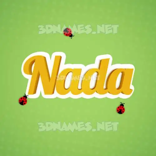 nada in Ladybugs style - 3D name wallpaper nada in Ladybugs style - 3D name wallpaper