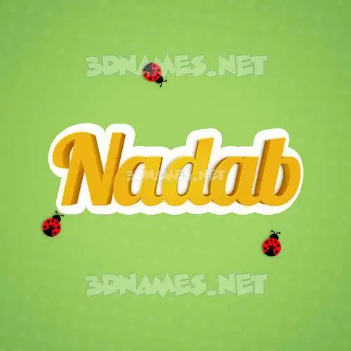 nadab in Ladybugs style - 3D name wallpaper nadab in Ladybugs style - 3D name wallpaper