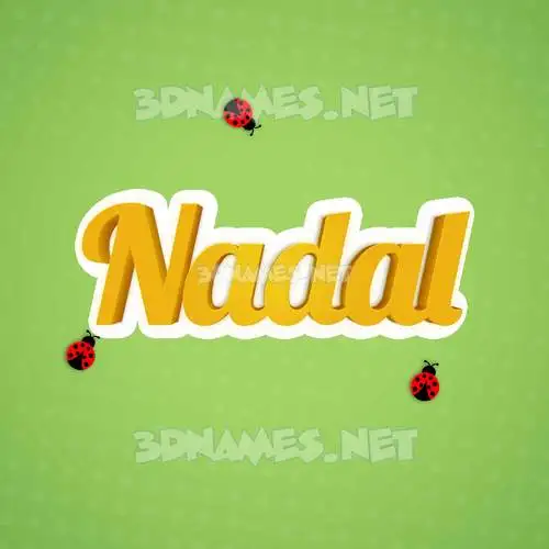 nadal in Ladybugs style - 3D name wallpaper