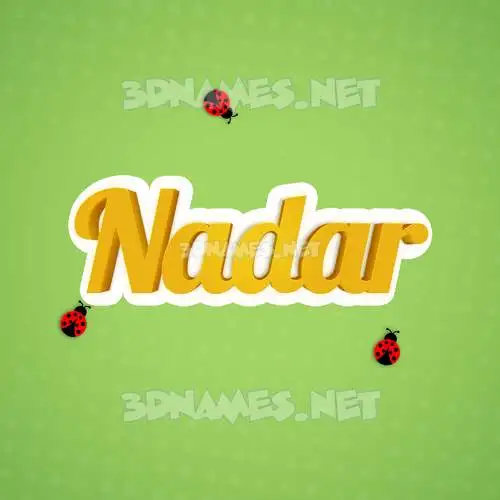 nadar in Ladybugs style - 3D name wallpaper