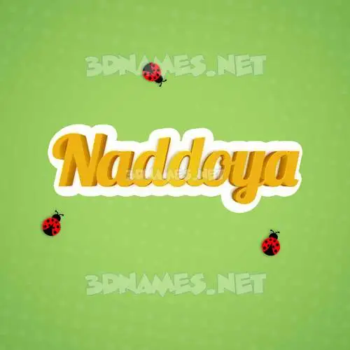 naddoya in Ladybugs style - 3D name wallpaper
