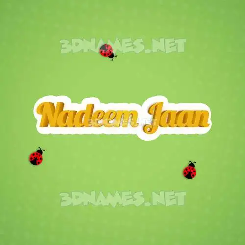 nadeem jaan in Ladybugs style - 3D name wallpaper nadeem jaan in Ladybugs style - 3D name wallpaper