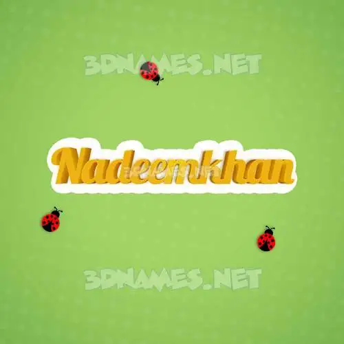 nadeemkhan in Ladybugs style - 3D name wallpaper nadeemkhan in Ladybugs style - 3D name wallpaper