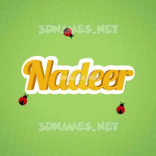 nadeer in Ladybugs style - 3D name wallpaper nadeer in Ladybugs style - 3D name wallpaper