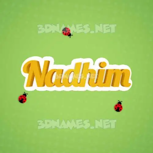 nadhim in Ladybugs style - 3D name wallpaper nadhim in Ladybugs style - 3D name wallpaper