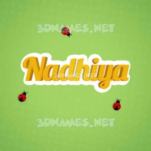 nadhiya in Ladybugs style - 3D name wallpaper nadhiya in Ladybugs style - 3D name wallpaper