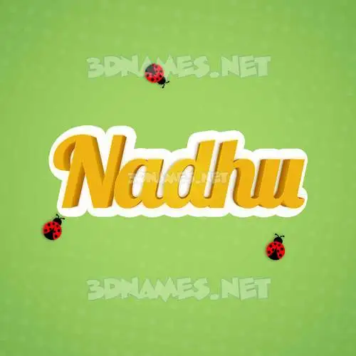 nadhu in Ladybugs style - 3D name wallpaper nadhu in Ladybugs style - 3D name wallpaper