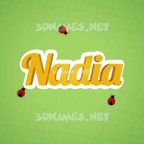 nadia in Ladybugs style - 3D name wallpaper nadia in Ladybugs style - 3D name wallpaper