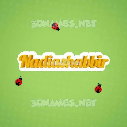 nadiashabbir in Ladybugs style - 3D name wallpaper