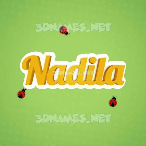 nadila in Ladybugs style - 3D name wallpaper nadila in Ladybugs style - 3D name wallpaper
