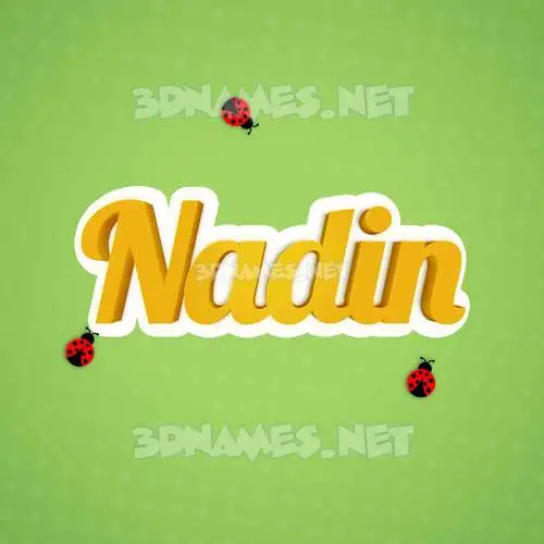 nadin in Ladybugs style - 3D name wallpaper nadin in Ladybugs style - 3D name wallpaper