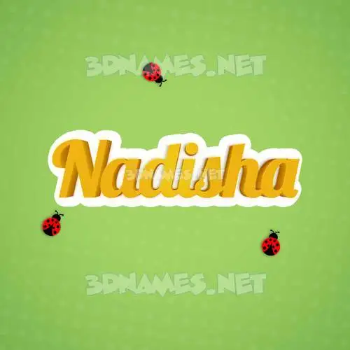 nadisha in Ladybugs style - 3D name wallpaper nadisha in Ladybugs style - 3D name wallpaper