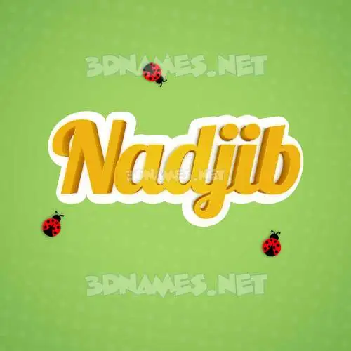 nadjib in Ladybugs style - 3D name wallpaper nadjib in Ladybugs style - 3D name wallpaper