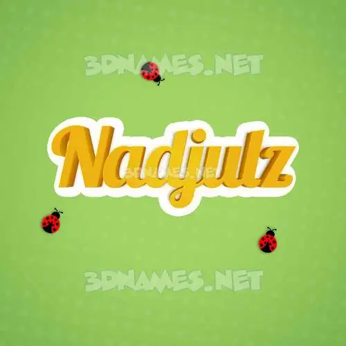 nadjulz in Ladybugs style - 3D name wallpaper nadjulz in Ladybugs style - 3D name wallpaper