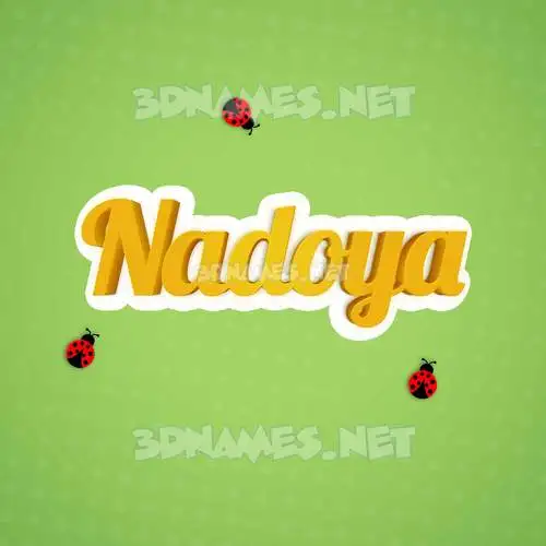 nadoya in Ladybugs style - 3D name wallpaper