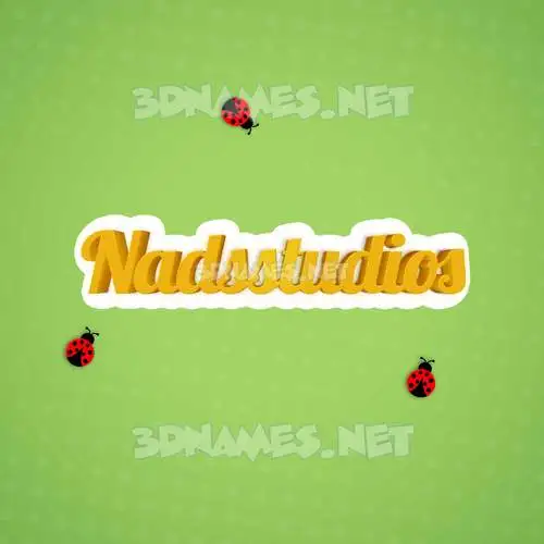nadsstudios in Ladybugs style - 3D name wallpaper nadsstudios in Ladybugs style - 3D name wallpaper