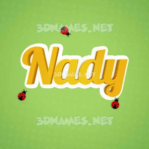 nady in Ladybugs style - 3D name wallpaper
