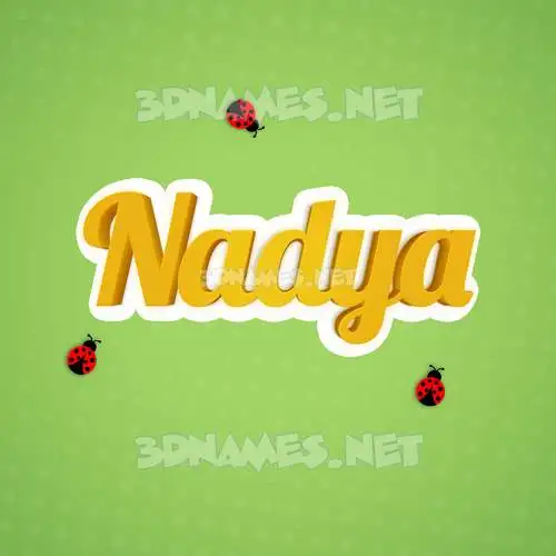 nadya in Ladybugs style - 3D name wallpaper nadya in Ladybugs style - 3D name wallpaper