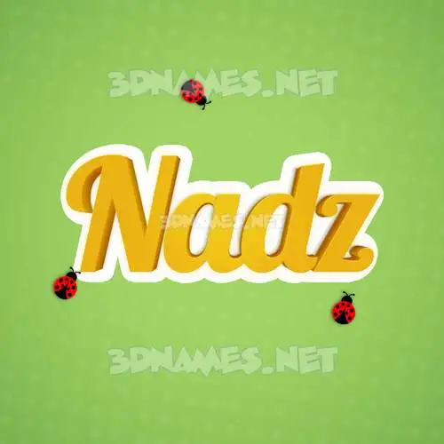nadz in Ladybugs style - 3D name wallpaper nadz in Ladybugs style - 3D name wallpaper