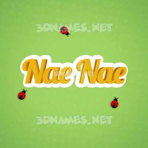 nae nae in Ladybugs style - 3D name wallpaper