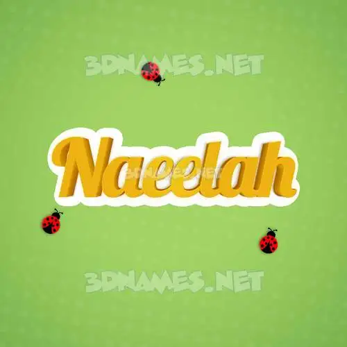 naeelah in Ladybugs style - 3D name wallpaper