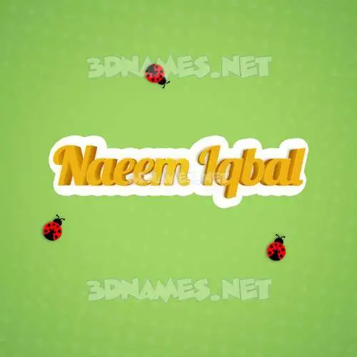 naeem iqbal in Ladybugs style - 3D name wallpaper naeem iqbal in Ladybugs style - 3D name wallpaper