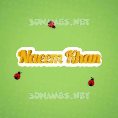 naeem khan in Ladybugs style - 3D name wallpaper naeem khan in Ladybugs style - 3D name wallpaper