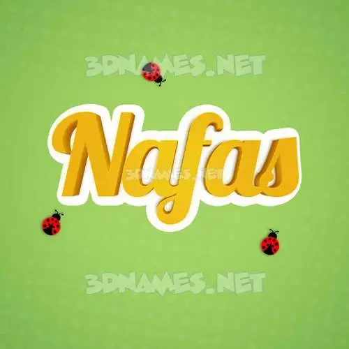 nafas in Ladybugs style - 3D name wallpaper