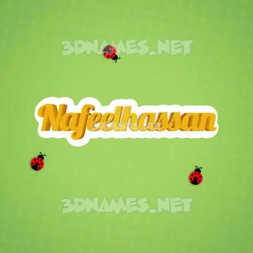 nafeelhassan in Ladybugs style - 3D name wallpaper