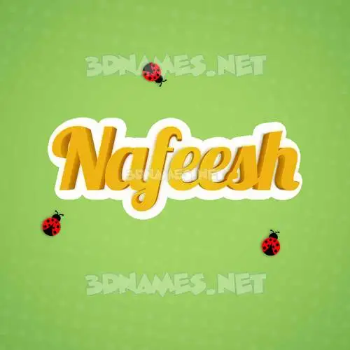 nafeesh in Ladybugs style - 3D name wallpaper