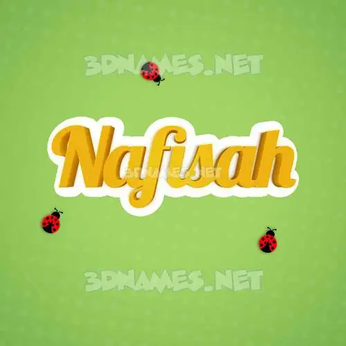 nafisah in Ladybugs style - 3D name wallpaper
