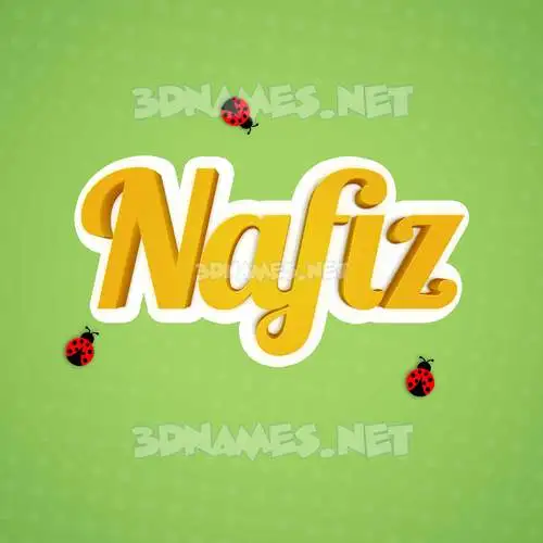 nafiz in Ladybugs style - 3D name wallpaper