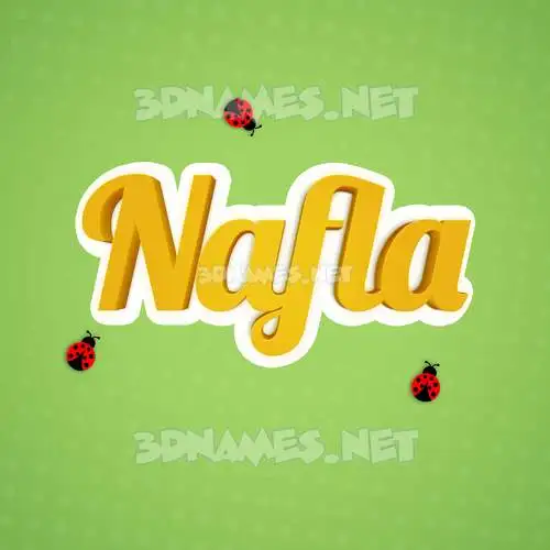 nafla in Ladybugs style - 3D name wallpaper nafla in Ladybugs style - 3D name wallpaper