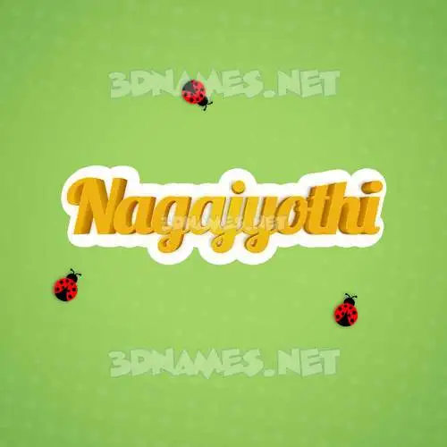 nagajyothi in Ladybugs style - 3D name wallpaper