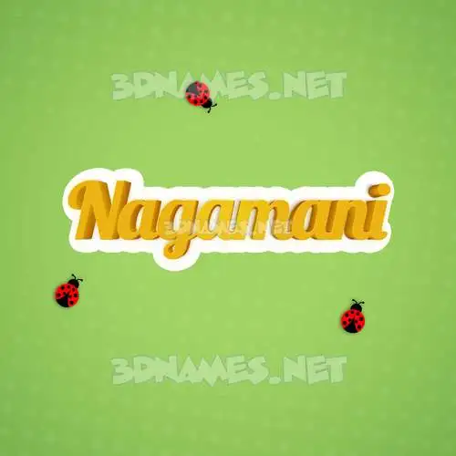nagamani in Ladybugs style - 3D name wallpaper