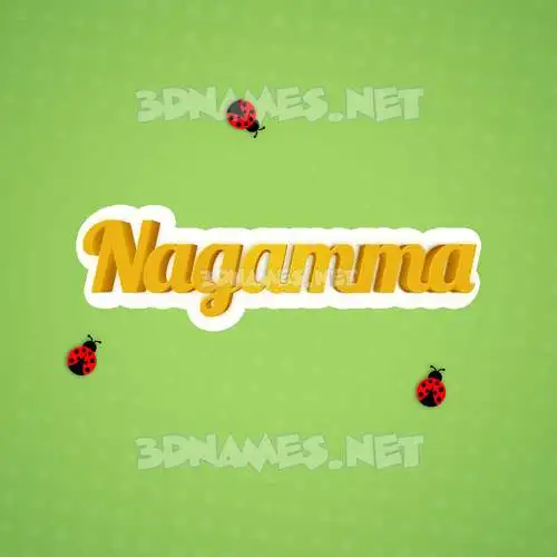 nagamma in Ladybugs style - 3D name wallpaper