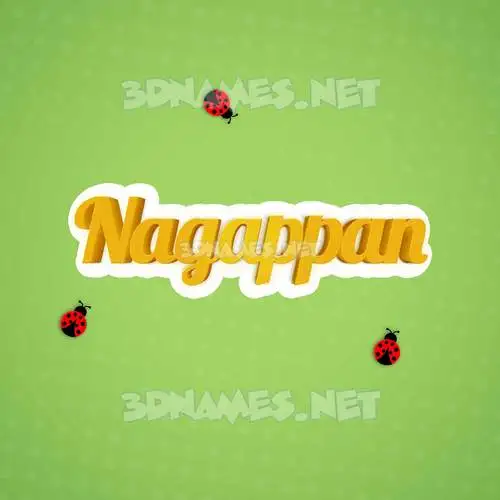 nagappan in Ladybugs style - 3D name wallpaper