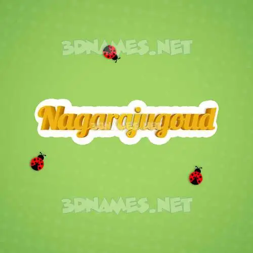 nagarajugoud in Ladybugs style - 3D name wallpaper