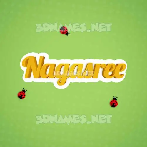 nagasree in Ladybugs style - 3D name wallpaper