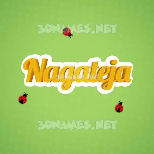 nagateja in Ladybugs style - 3D name wallpaper