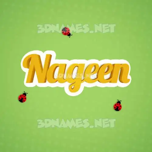 nageen in Ladybugs style - 3D name wallpaper nageen in Ladybugs style - 3D name wallpaper
